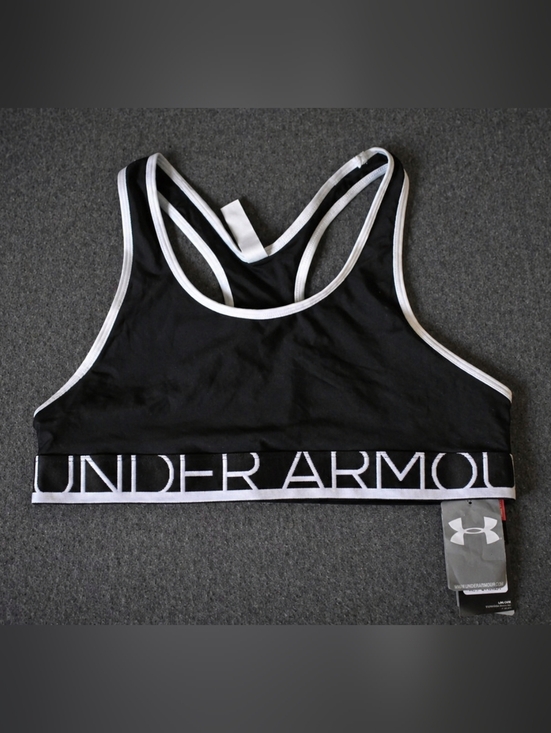 Under Armour Other - NWT Under Armour Girls Sports Bra Sz YLG Black White HeatGear